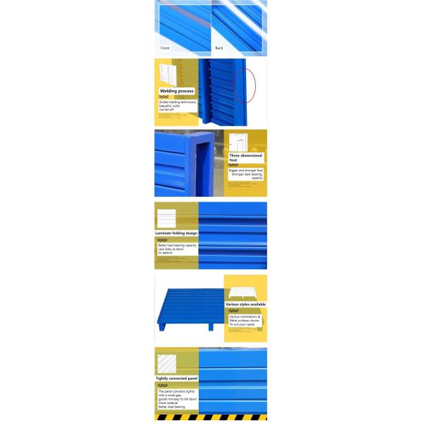 Development Galvanized 4 Way Forklift Access Steel Pallet for Workshop Stackable Goods