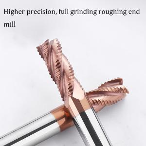 Long Flute Carbide Roughing End Mill with 30° Helix Angle 3mm Corner Radius Ra3