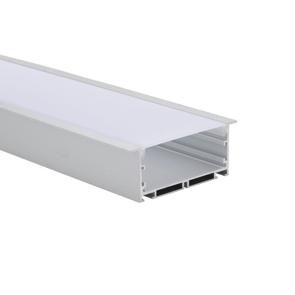 Quality Frosted PC Diffuser  Cover Led Aluminum Extrusions  recessed profile for sale