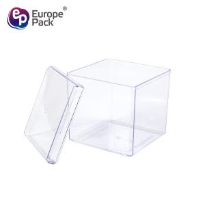 Clear acrylic cube transparent plastic cookie candy box souvenir gift box