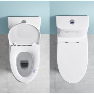 5L Single Piece Commode White Dual Flush Elongated Standard Height