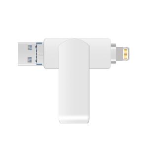 Silver OTG USB Flash Drives Fast and Easy Data Transfer with Plug And Play