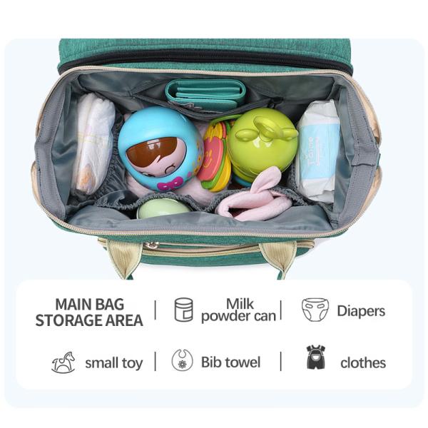 New Baby Diaper Bag Bed Backpack For Mom Maternity Bag For Large Capacity Nursing Bag for Baby Care Upgrade Hooks