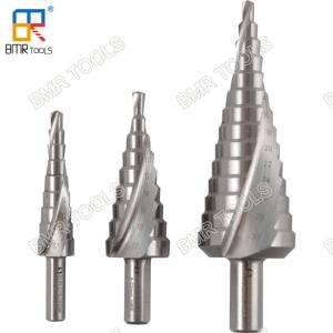 15Steps 1/4" Triangle shank sprial flute hss 4241 step drill bit for metal hole