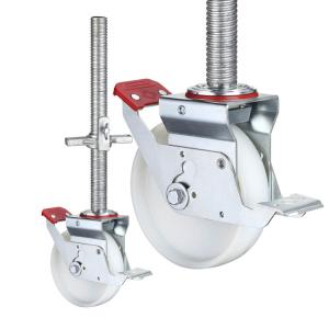 400kg Loading 150mm PA Scaffolding Wheels With Threaded Stem