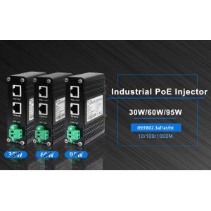Wholesale PoE Injector Adapter 95W 802.3bt 1000M Din Rail Gigabit Power Injector