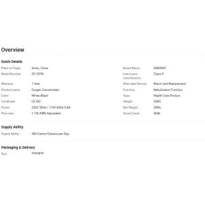 10L Oxygen Machine Breathing Concentrator Continuous Flow Oxygen System