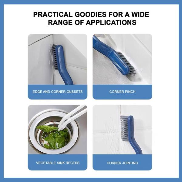 Custom Handhold 2 In 1 Multipurpose Crevice Cleaning Brush Window Corner Gap Sliding Door Track Dust Cleaner Brush