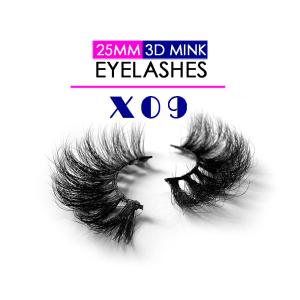 Luxury 25MM Mink Lashes , 5D 6D Mink Eyelashes Natural Black Color