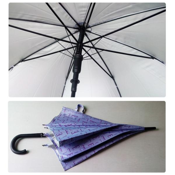 Auto Open Pongee Straight Windproof Golf Umbrellas