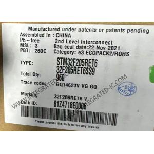Microcontroller MCU IC STM32F205RET6 FLASH 64-LQFP Package Surface Mount