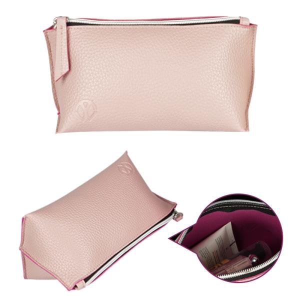 Small Lightweight Luxury Cosmetic Pouch Makeup Toiletry Travel Organiser 10x5x3"