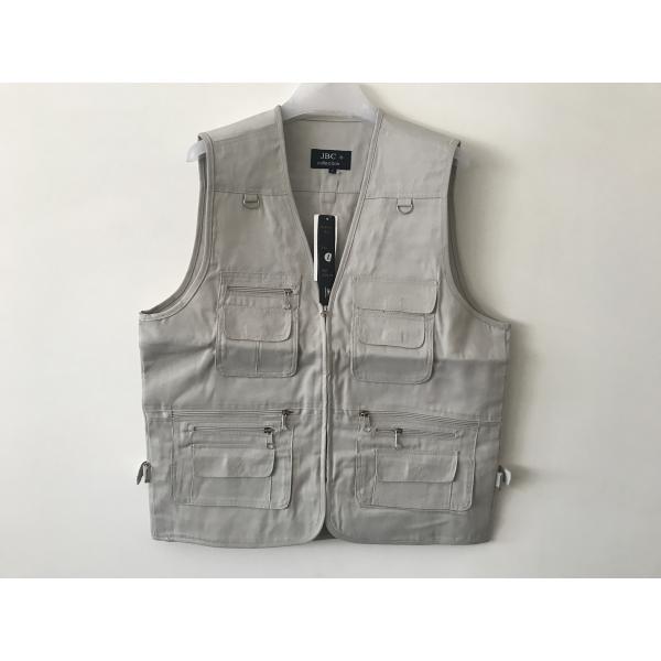 Mens classic vest,mens waist coat, vest 030 in 100% polyester washed fabric, stone/beige colour, S-3XL