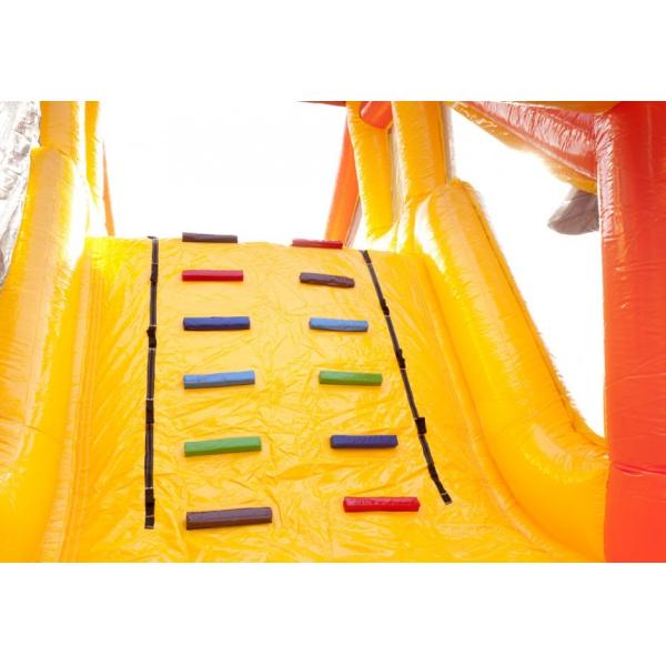 Competive Bounce House Obstacle Course Jumpers Run Beach 17.5m For Adult