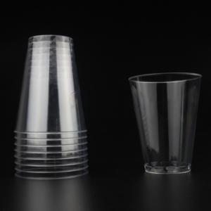 10g Disposable Round Transparent PS Plastic Cups With 7oz Volume