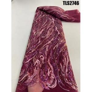 New Arrival Quality Fancy Sequin Embroidery Mesh French African Lace Fabric For