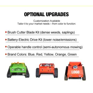 Remote Controlled Powerful Robotic Lawn Mower 500mm Cutting Width Self Propelled