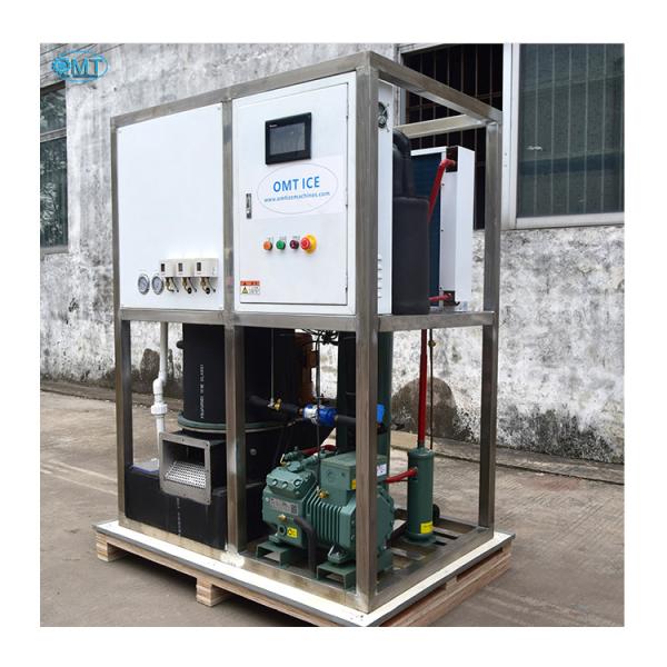 1-Phase Electricity Connection 750 KG Commercial Tube Ice Making Machine for
