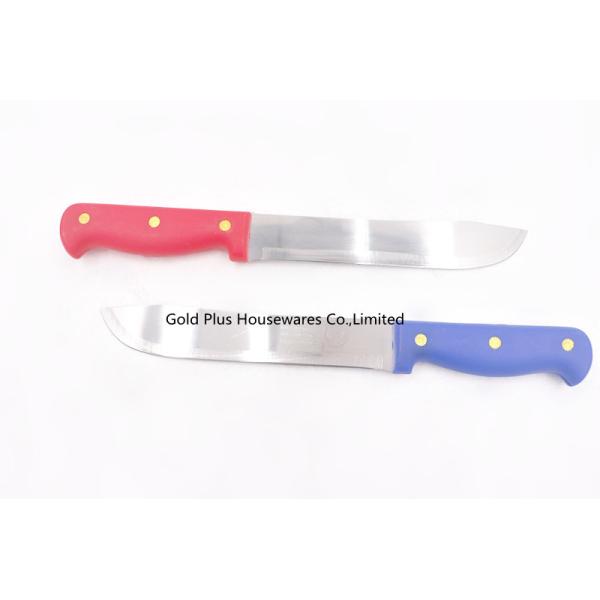Stainless Steel Heavy Single Cheese Knife Red Plastic Handle Slicer
