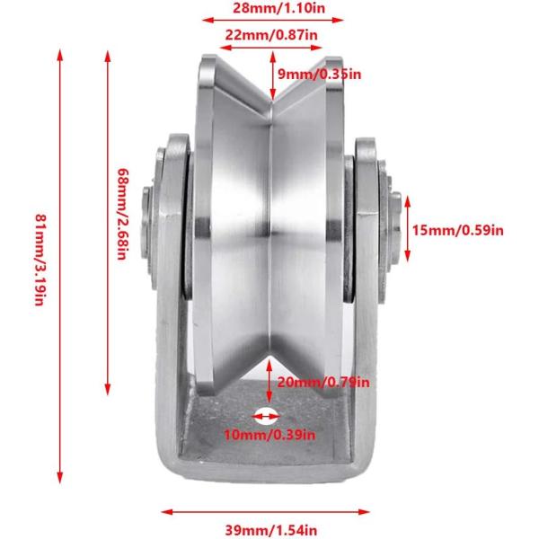 Stainless Steel Grooved Wheel for Heavy Rail Sliding Gates Heavy Duty and Long Lasting