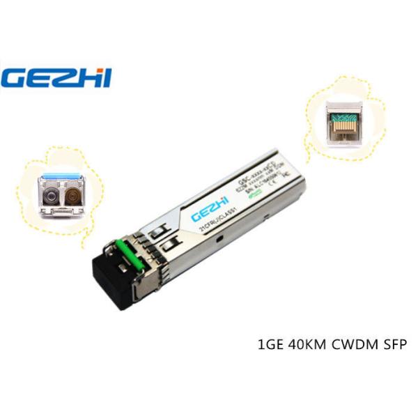 Quality 1GE CWDM SFP Modules 40KM 1270~1610nm DDM/DOM Hot pluggable SFP Footprint for sale