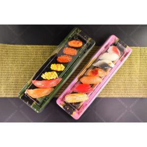 China Packaging hot sale custom disposable plastic PP/PET/OPS popular design super large size takeaway sushi tray party。 on sale