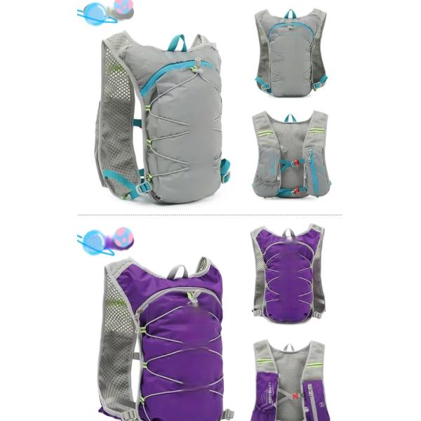 Plain Pattern Cotton Lining Outdoor Sports Backpack for Marathon Running and Trail Riding Features External Frame