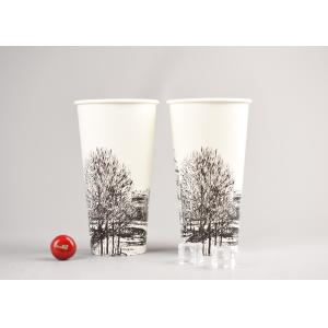 Shop Smoothies Disposable Cold Drink Cups With Lids , Paper Yogurt Cups