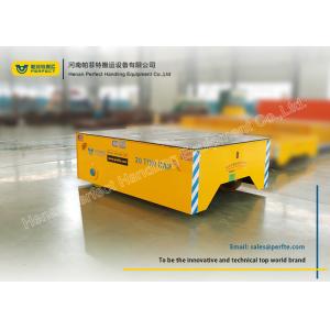 Foundry Plant Material Handling Trolley / Motorized Rail Cart On Epoxy Flooring