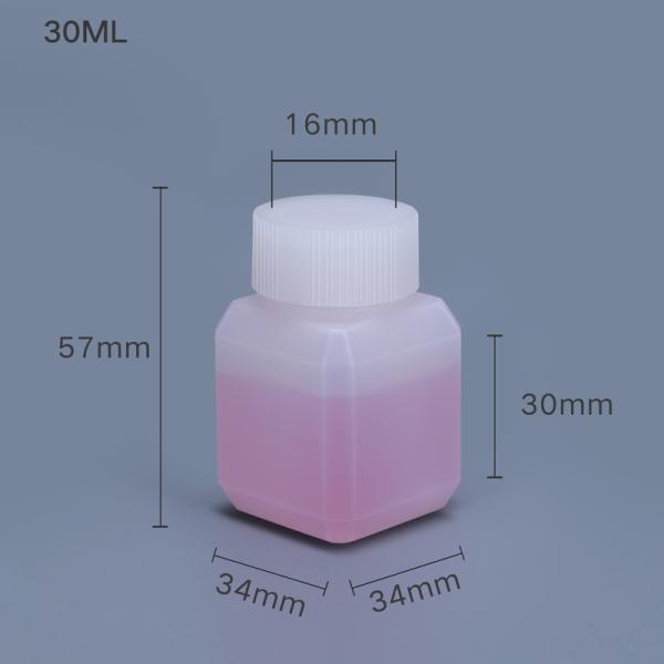 Reagent Translucent Plastic Hdpe Lab Bottles For Chemical Solvents 30ml