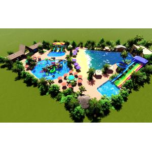 All Ages Water Park Design With Fiberglass Construction And Regular Cleaning
