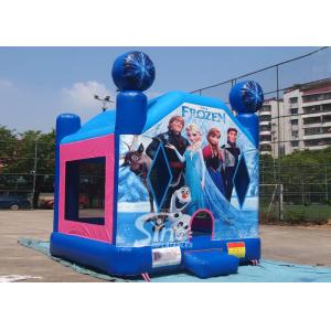 Commercial Grade Kids Frozen Inflatable Bounce Houses With Pillars inside