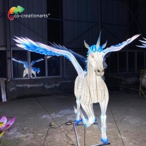 Western Mythical Creature Unicorn Lantern Colorful Outdoor Lanterns 110V 220V