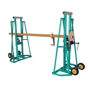 Wholesale 5t Capacity Cable Drum Jack Stand Cable Reel Stand With Brake from china suppliers