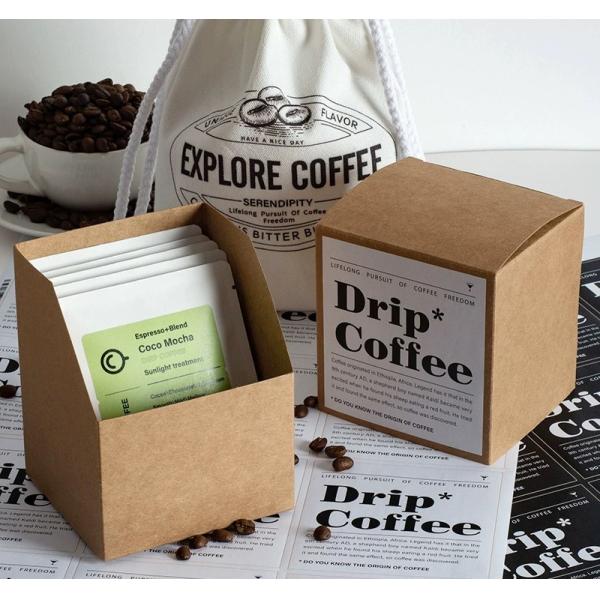Customized Coffee Packaging Box Tea Bag Paper Box American Cow Card Handmade
