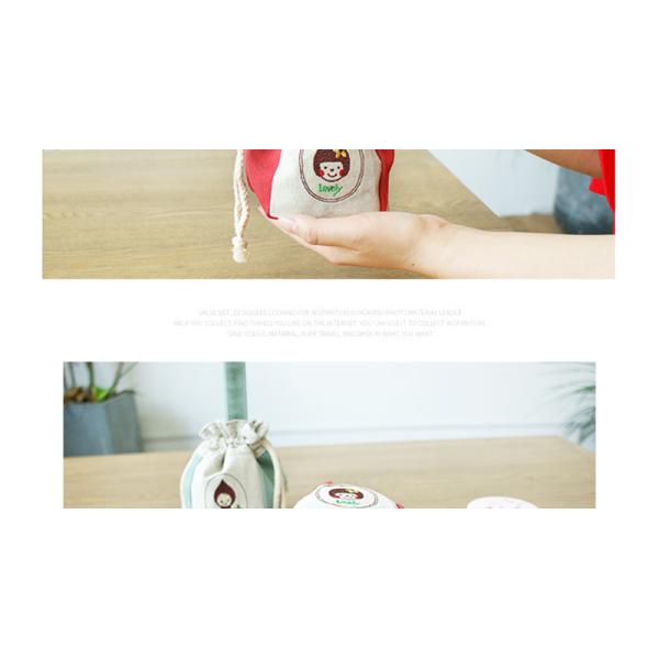 Washable Tiny Drawstring Bags , Embossed Logo Cloth Drawstring Gift Bags