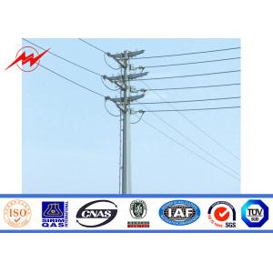 China Gr65 Galvanized Steel Pole 14m 110kv Customized Metal Utility Poles on sale