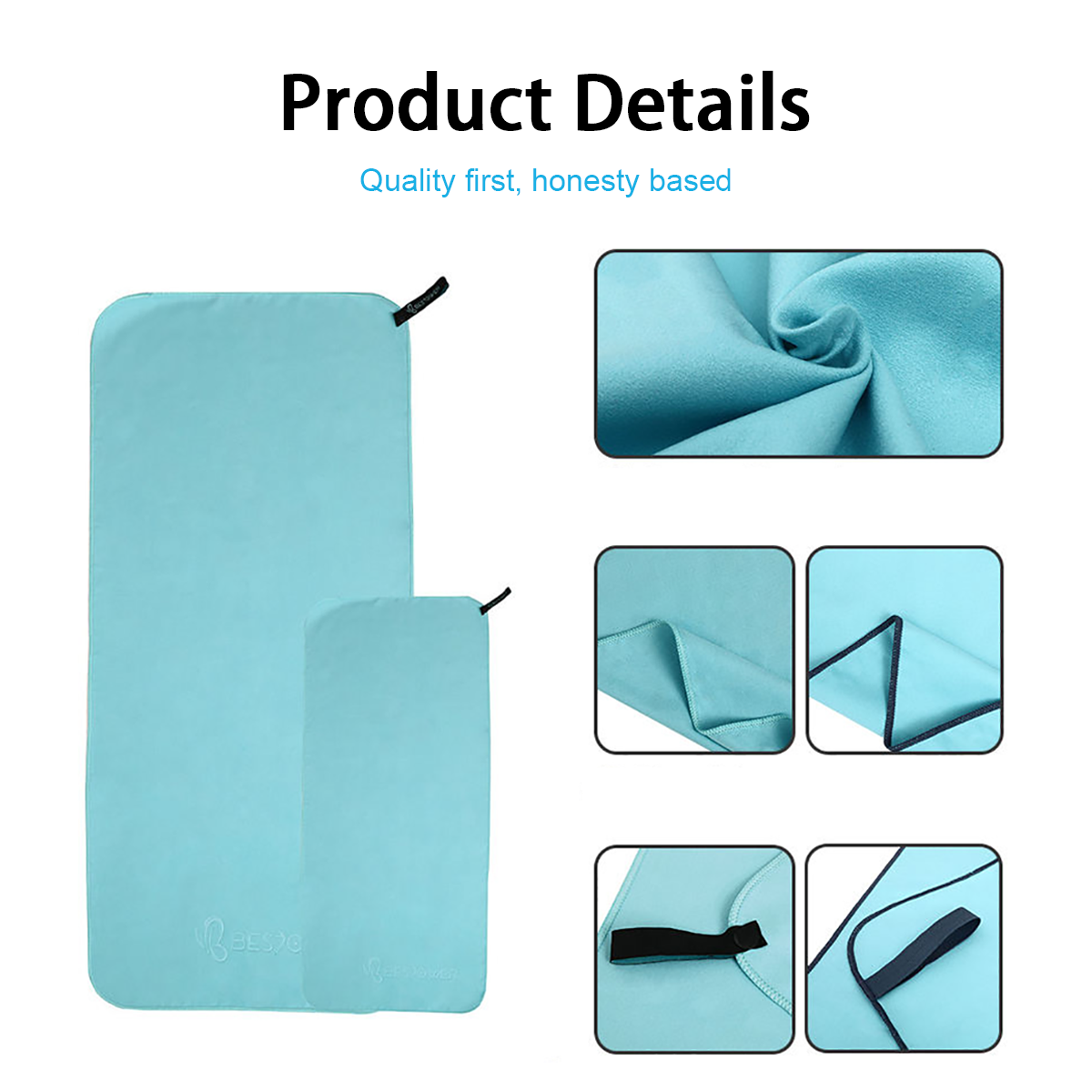 Customized Utility Quick Drying Super Absorbent Lightweight Breathable Soft Comfortable Microfiber Sports Towel Wholesale