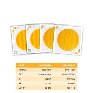 2424 Bicolor COB LED CCT 2700k to 6500k High CRI95 COB LED Chip Reflector Shape