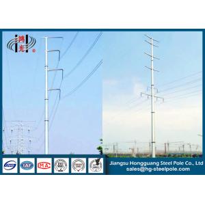 Wholesale Q235 Waterproof HDG Electrical Power Transmission Poles Conical , Round from china suppliers