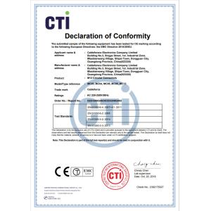 Dongguan Cableforce Electronics Co., Ltd Certifications