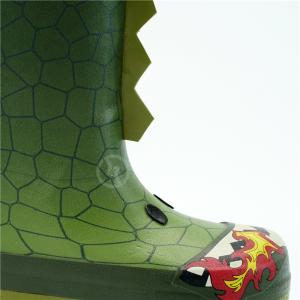 SEDEX Green Double Handle Crocodile Print Rain Boots for Kids