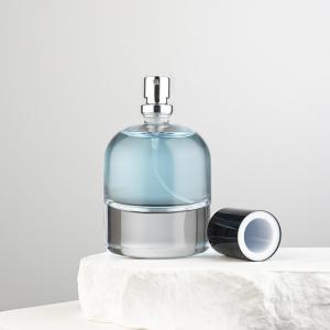 Round Silver Perfume Ombre Glass Bottles Glass 50Ml Custom No Spill