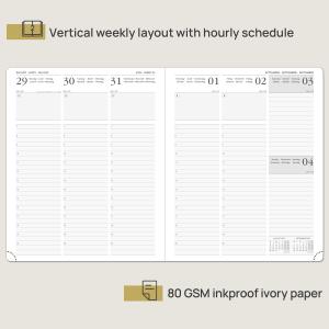 Multilingual Customized Academic Planner Softcover 100GSM Ivory Paper