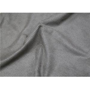 Suede Fabric Punched Leather 0.5 Mm Thickness Grey Color Eco - Friendly