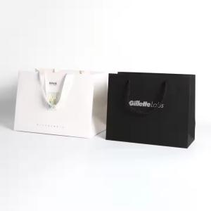 Wholesale Customizable Logo Paper Packaging Bags With Silk Ribbon Handle from china suppliers