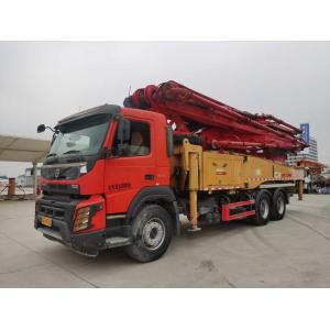 2020 Sany Original 49meter red used concrete pump with Volvo Chassis