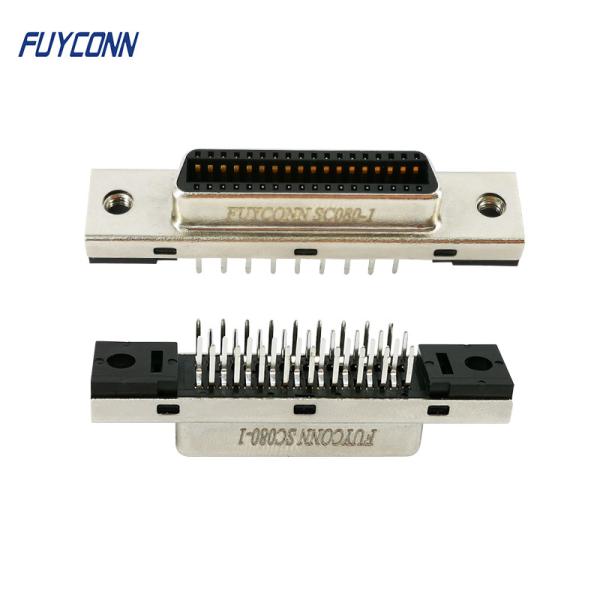 Quality 1.27mm Connector Vertical PCB 36 Pin MDR SCSI Connector Female Type for sale