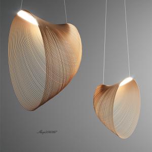 Nordic Minimalist Wooden Led Pendant Lights Designer Art Lustre for Living Room