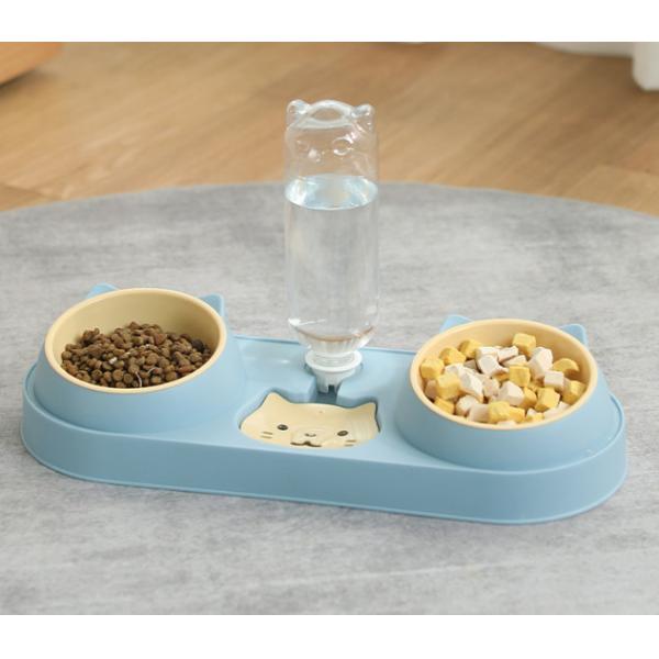 15 Degree Tilted Automatic Water Bottle Bowl Cat Double Food Bowl